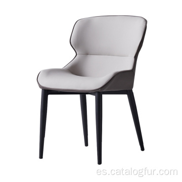 Juego de sillas de comedor modernas de 4 sillas de estilo nórdico sillas de madera de plástico PP gris para comedor